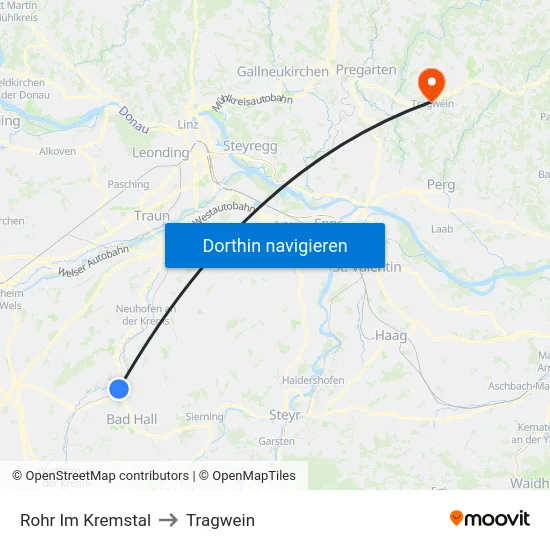 Rohr Im Kremstal to Tragwein map
