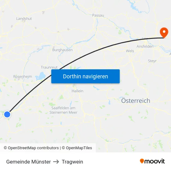 Gemeinde Münster to Tragwein map