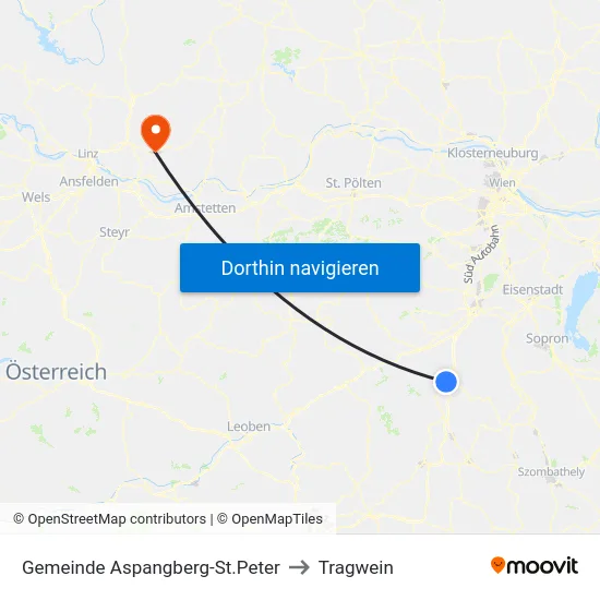 Gemeinde Aspangberg-St.Peter to Tragwein map
