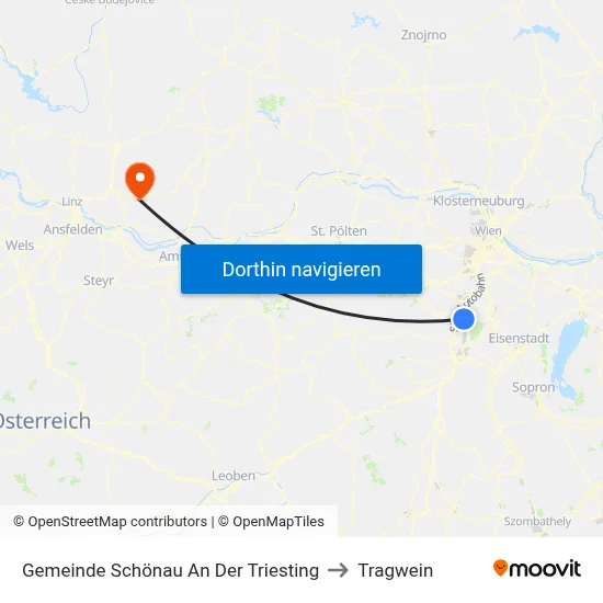 Gemeinde Schönau An Der Triesting to Tragwein map