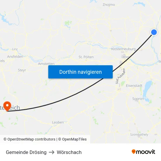 Gemeinde Drösing to Wörschach map