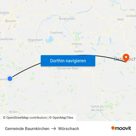 Gemeinde Baumkirchen to Wörschach map