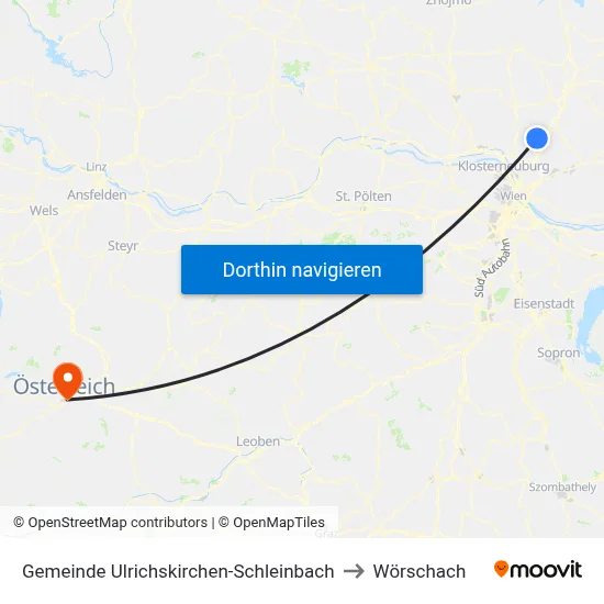 Gemeinde Ulrichskirchen-Schleinbach to Wörschach map
