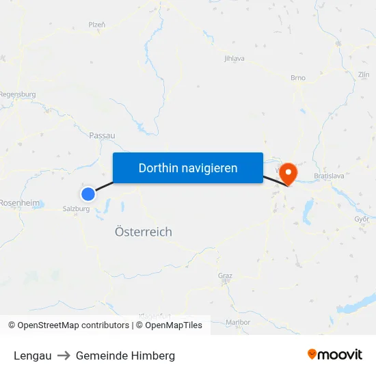 Lengau to Gemeinde Himberg map