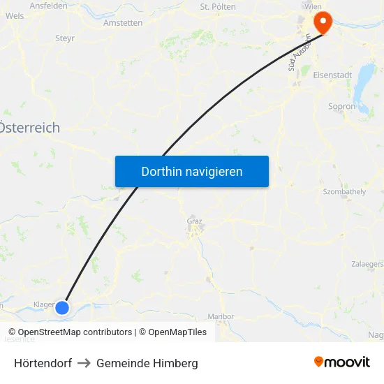 Hörtendorf to Gemeinde Himberg map
