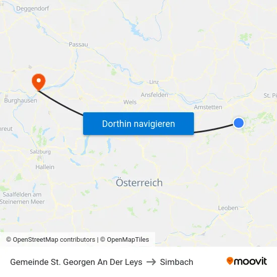 Gemeinde St. Georgen An Der Leys to Simbach map