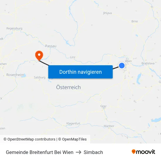 Gemeinde Breitenfurt Bei Wien to Simbach map