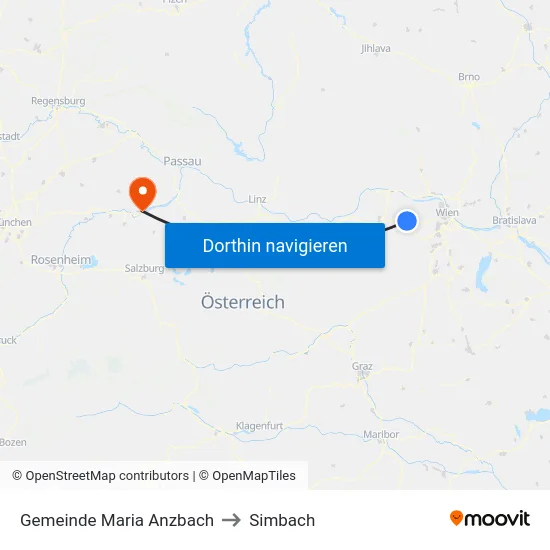 Gemeinde Maria Anzbach to Simbach map