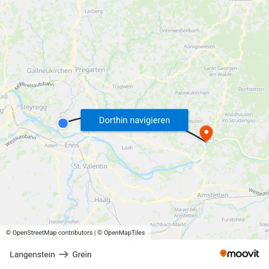 Langenstein to Grein map
