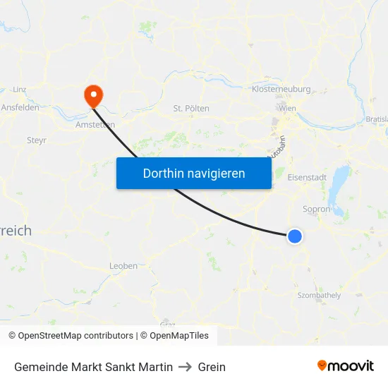 Gemeinde Markt Sankt Martin to Grein map