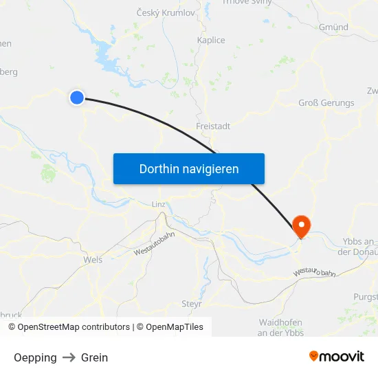 Oepping to Grein map