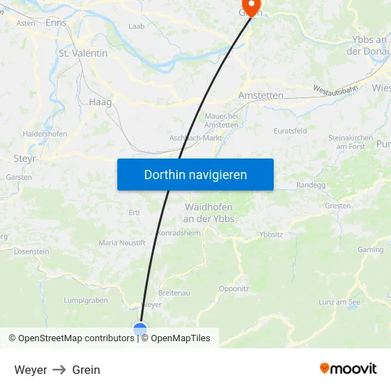 Weyer to Grein map