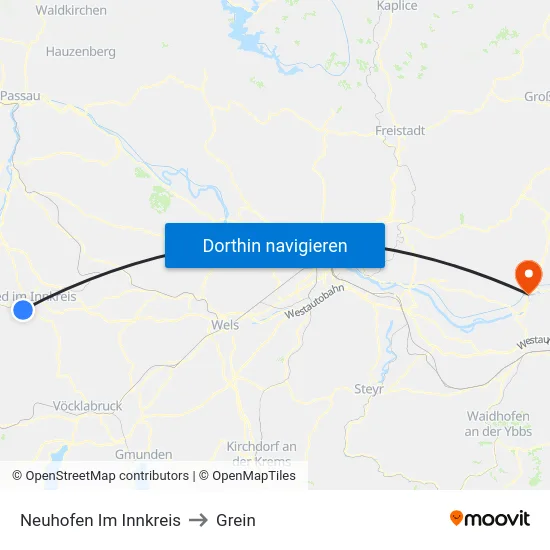 Neuhofen Im Innkreis to Grein map