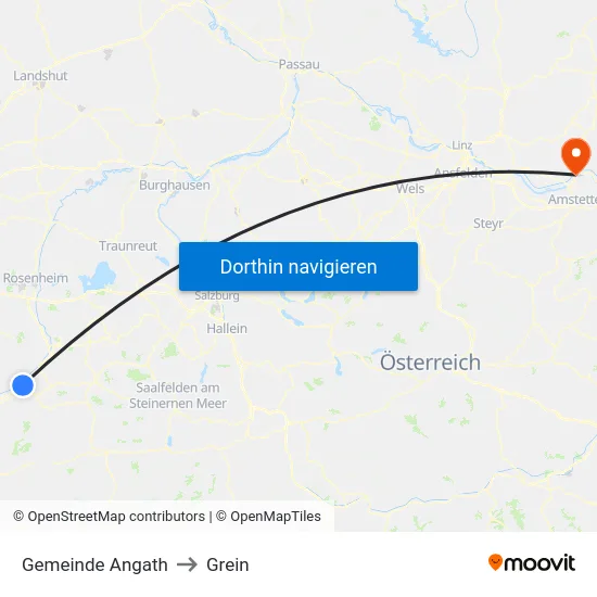 Gemeinde Angath to Grein map