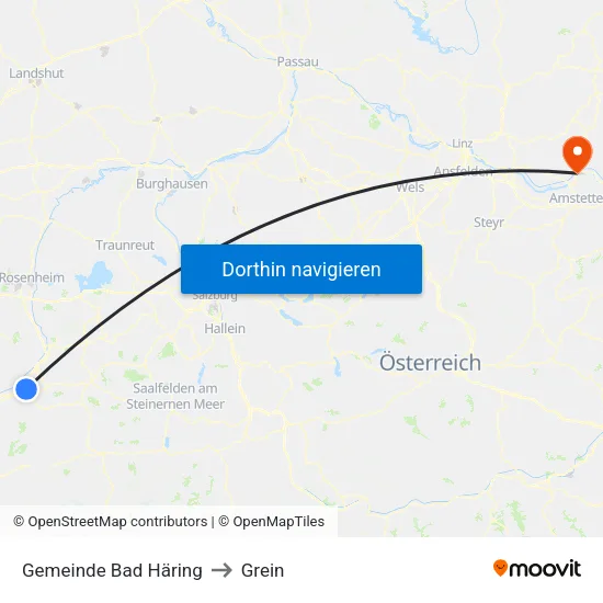 Gemeinde Bad Häring to Grein map