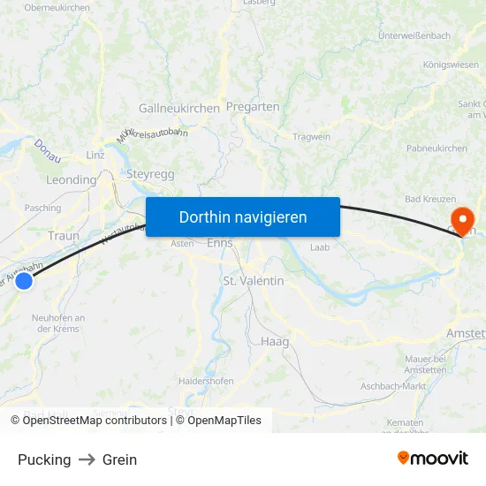 Pucking to Grein map