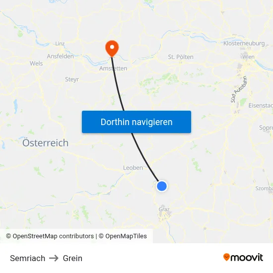 Semriach to Grein map