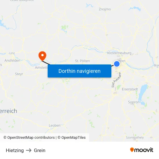 Hietzing to Grein map