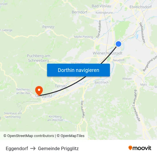 Eggendorf to Gemeinde Prigglitz map