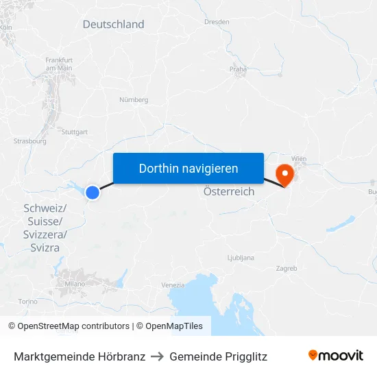 Marktgemeinde Hörbranz to Gemeinde Prigglitz map