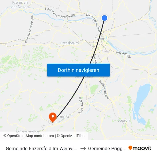 Gemeinde Enzersfeld Im Weinviertel to Gemeinde Prigglitz map