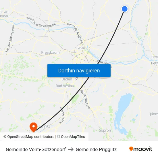Gemeinde Velm-Götzendorf to Gemeinde Prigglitz map