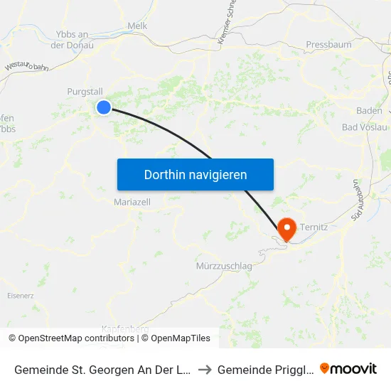 Gemeinde St. Georgen An Der Leys to Gemeinde Prigglitz map