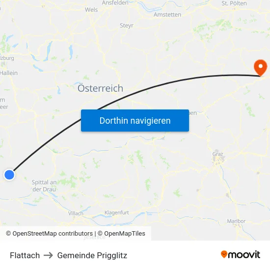 Flattach to Gemeinde Prigglitz map