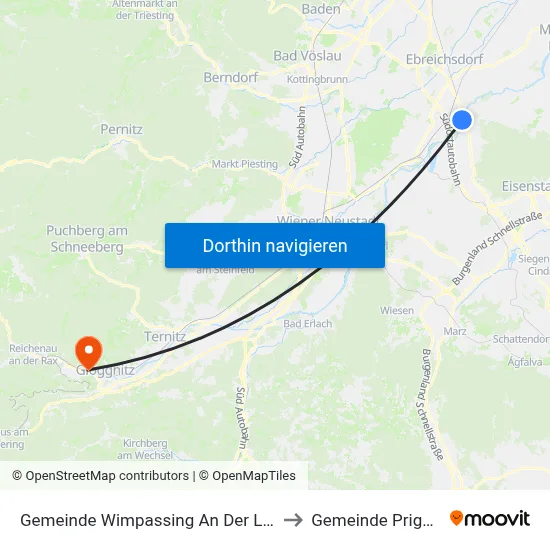 Gemeinde Wimpassing An Der Leitha to Gemeinde Prigglitz map