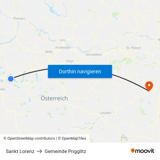 Sankt Lorenz to Gemeinde Prigglitz map