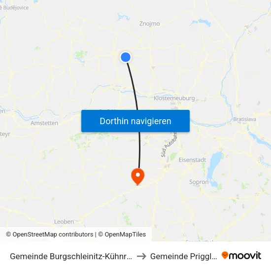 Gemeinde Burgschleinitz-Kühnring to Gemeinde Prigglitz map