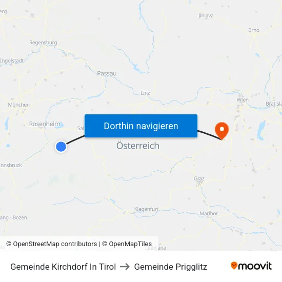 Gemeinde Kirchdorf In Tirol to Gemeinde Prigglitz map