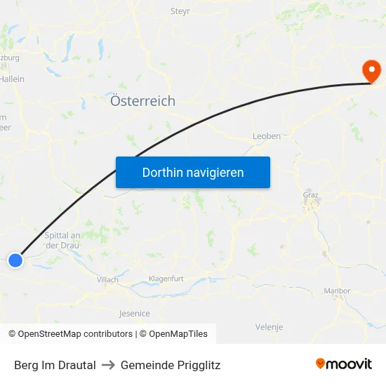 Berg Im Drautal to Gemeinde Prigglitz map