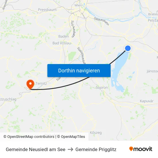 Gemeinde Neusiedl am See to Gemeinde Prigglitz map