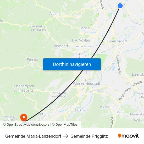 Gemeinde Maria-Lanzendorf to Gemeinde Prigglitz map