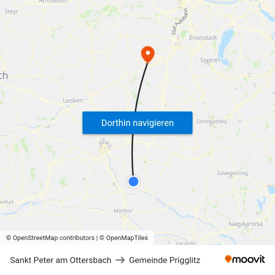 Sankt Peter am Ottersbach to Gemeinde Prigglitz map