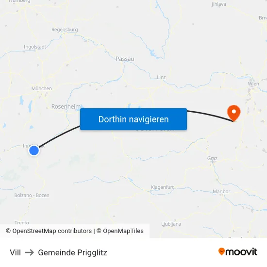Vill to Gemeinde Prigglitz map