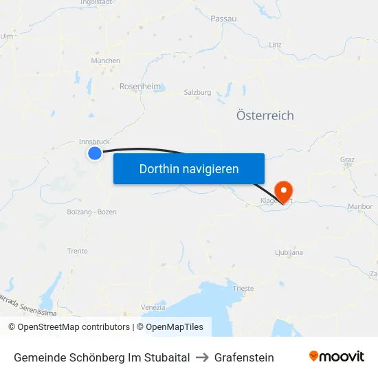 Gemeinde Schönberg Im Stubaital to Grafenstein map
