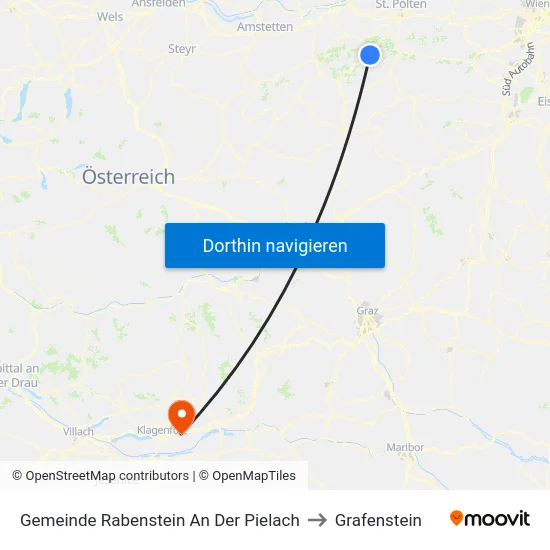 Gemeinde Rabenstein An Der Pielach to Grafenstein map