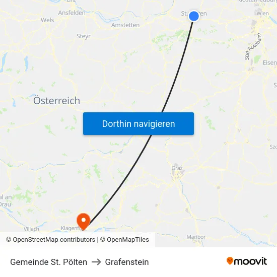 Gemeinde St. Pölten to Grafenstein map