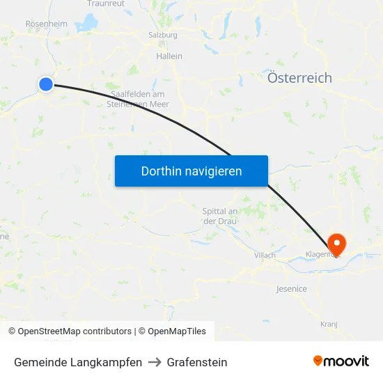 Gemeinde Langkampfen to Grafenstein map