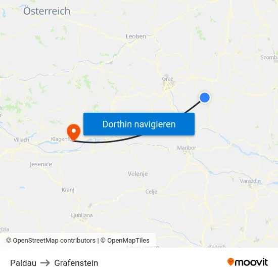 Paldau to Grafenstein map