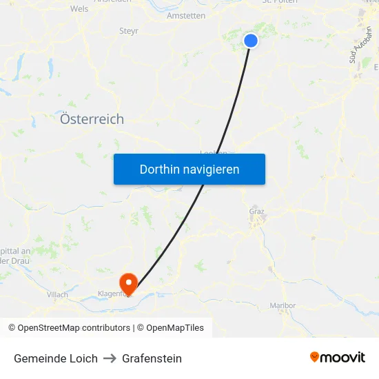 Gemeinde Loich to Grafenstein map