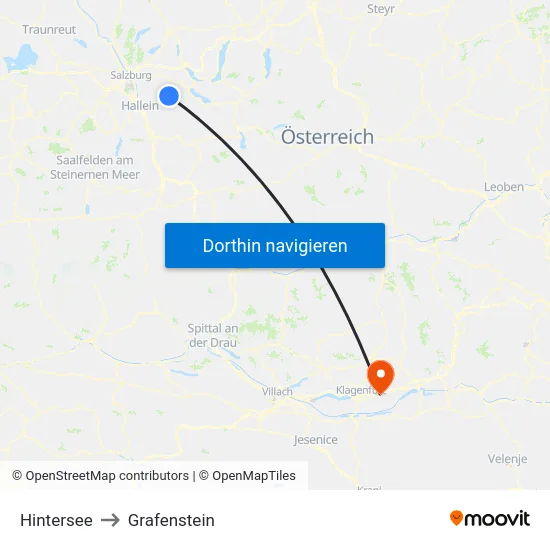 Hintersee to Grafenstein map