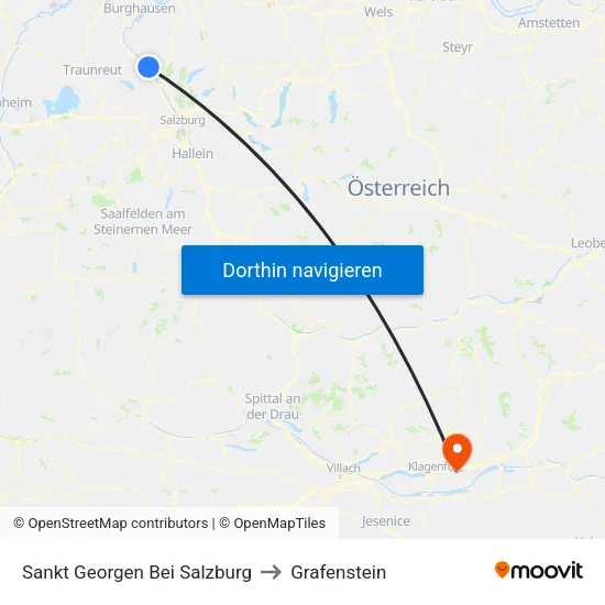 Sankt Georgen Bei Salzburg to Grafenstein map