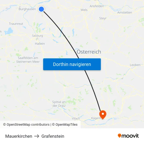 Mauerkirchen to Grafenstein map