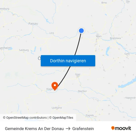 Gemeinde Krems An Der Donau to Grafenstein map