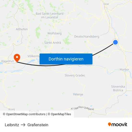 Leibnitz to Grafenstein map