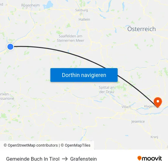 Gemeinde Buch In Tirol to Grafenstein map