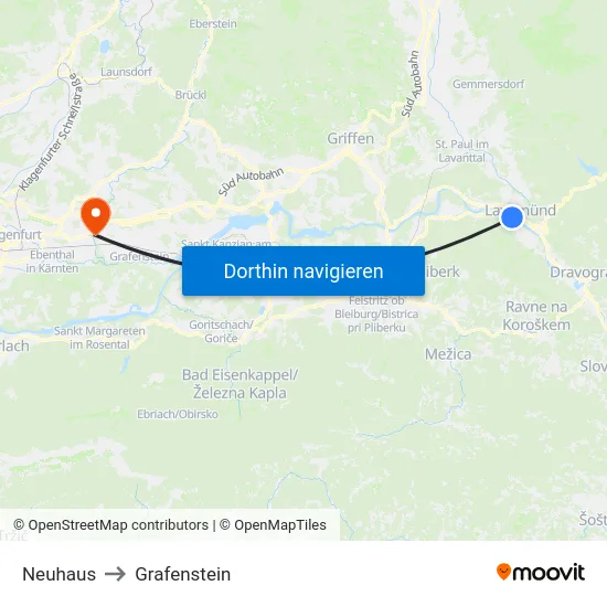 Neuhaus to Grafenstein map